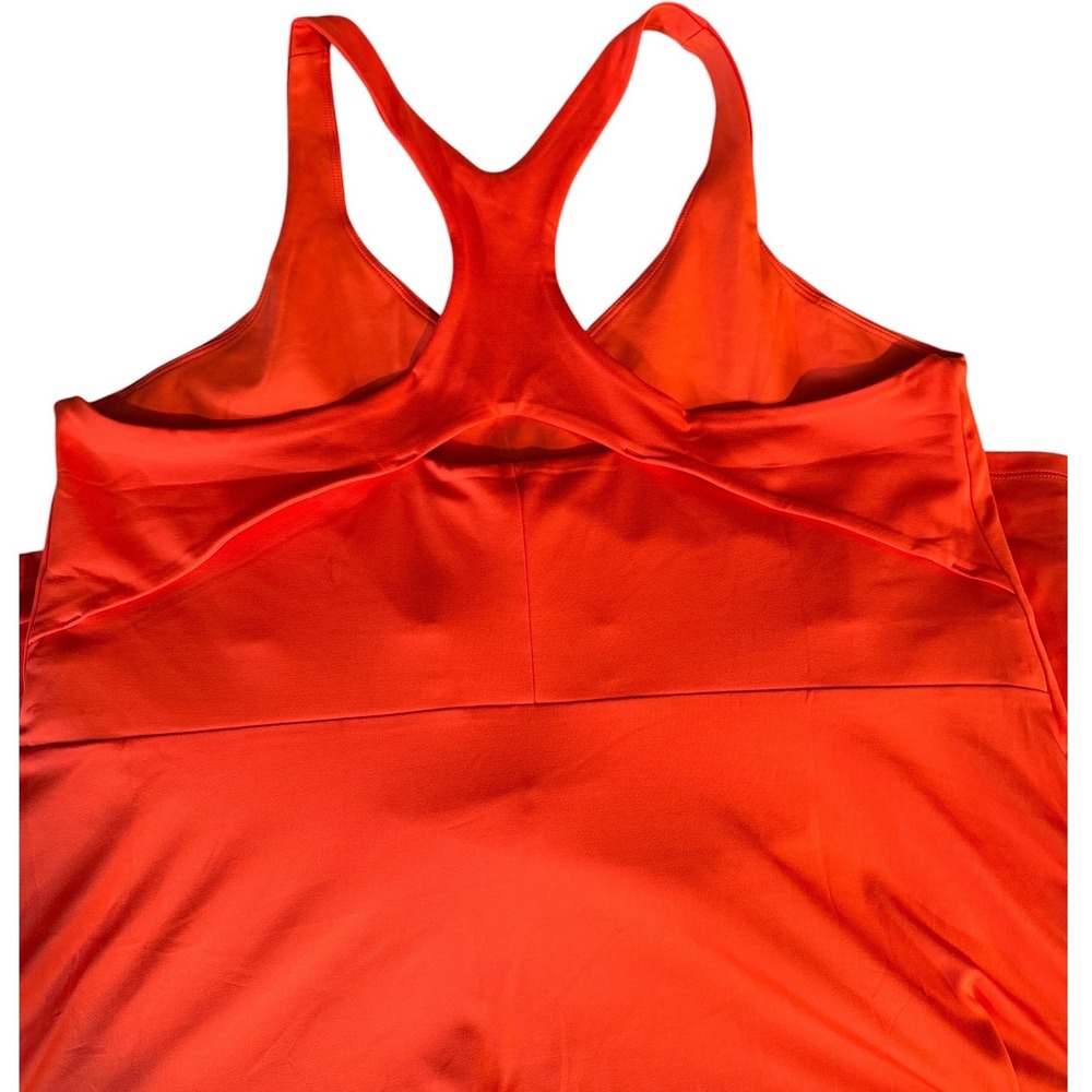 Girlfriend Collective 4X Orange Racerback Exercise Dress Built In Shorts Pockets - Picture 8 of 12